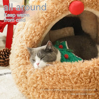 HKM-6119357 Elk Large Mongolian Bag Cat Bed Mat - Removable and Washable, Cloud and Crystal Velvet Fabric