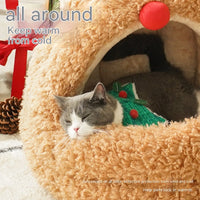 HKM-6119357 Elk Large Mongolian Bag Cat Bed Mat - Removable and Washable, Cloud and Crystal Velvet Fabric