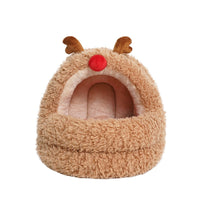 HKM-6119357 Elk Large Mongolian Bag Cat Bed Mat - Removable and Washable, Cloud and Crystal Velvet Fabric