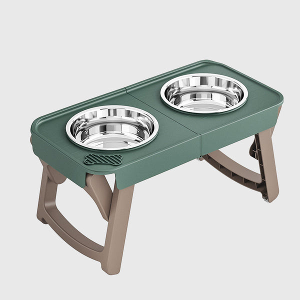 HKM-6120893 Elevated Non-Slip Stainless Steel Pet Bowl for Drinking Water and Food