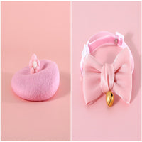 HKM-6121917 Princess Style Pet Wool Cartoon Hats for Winter - Multiple Colors Available