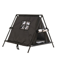 HKM-6122173 Outdoor Cat Nest - Triangle Tent for All Seasons, Durable Oxford Cloth, Small Size, Black & Gray Options