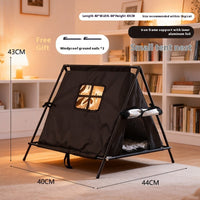 HKM-6122173 Outdoor Cat Nest - Triangle Tent for All Seasons, Durable Oxford Cloth, Small Size, Black & Gray Options