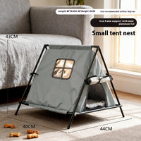 HKM-6122173 Outdoor Cat Nest - Triangle Tent for All Seasons, Durable Oxford Cloth, Small Size, Black & Gray Options