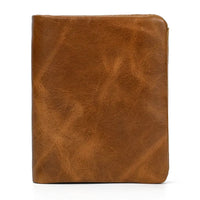 HKM-612243 Retro Men's Leather Wallet with Multi-Card Slots and Change Compartment in Brown/Blue/Coffee