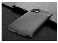 HKM-612243 iPhone 11 Compatible 5000mAh Back Clip Battery Charger - ABS + TPU Construction