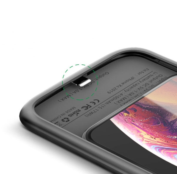 HKM-612243 iPhone 11 Compatible 5000mAh Back Clip Battery Charger - ABS + TPU Construction