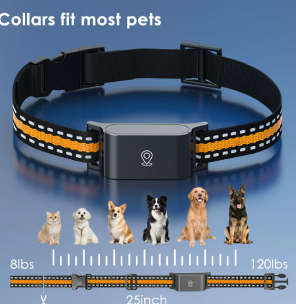 HKM-6122557 Pet Global Positioning Tracking Collar - ABS Material, Black and Green Options