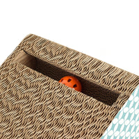 HKM-6123069 Vertical Cat Scratcher and Play Pad for Claw Grinding and Relaxation - 23x42x16.3cm, Corrugated Paper