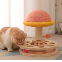 HKM-6123709 Solid Wood Cat Climbing Frame with Sisal Scratching Pillars - Available in Small and Large