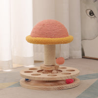 HKM-6123709 Solid Wood Cat Climbing Frame with Sisal Scratching Pillars - Available in Small and Large