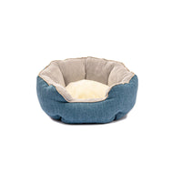 HKM-6124349 Warm Cotton Nest Octagonal Shape Pet Bed for Cats and Small Dogs, Soft Wool Design with Removable Mats