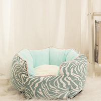HKM-6124349 Warm Cotton Nest Octagonal Shape Pet Bed for Cats and Small Dogs, Soft Wool Design with Removable Mats