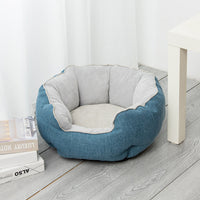 HKM-6124349 Warm Cotton Nest Octagonal Shape Pet Bed for Cats and Small Dogs, Soft Wool Design with Removable Mats