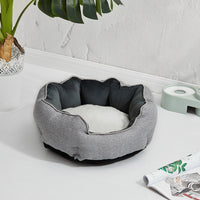 HKM-6124349 Warm Cotton Nest Octagonal Shape Pet Bed for Cats and Small Dogs, Soft Wool Design with Removable Mats