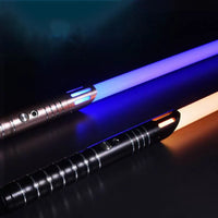 HKM-612435 RGB LED Light Up Sword for Kids - Metal Hilt Dueling Toy with Flashing Sound Effects - Perfect for Cosplay and Parties