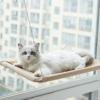 HKM-6124477 Blue Cat Suction Cup Hanging Hammock with Soft Chair and Cozy Accessories for Sunbathing