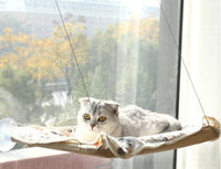 HKM-6124477 Blue Cat Suction Cup Hanging Hammock with Soft Chair and Cozy Accessories for Sunbathing