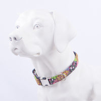 HKM-6124861 Ethnic Style Half Metal Dog Collar - Adjustable Cloth Design for All Breeds