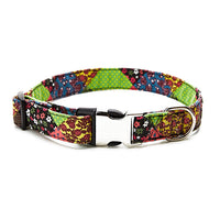 HKM-6124861 Ethnic Style Half Metal Dog Collar - Adjustable Cloth Design for All Breeds