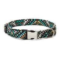 HKM-6124861 Ethnic Style Half Metal Dog Collar - Adjustable Cloth Design for All Breeds