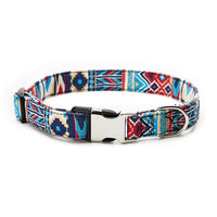 HKM-6124861 Ethnic Style Half Metal Dog Collar - Adjustable Cloth Design for All Breeds