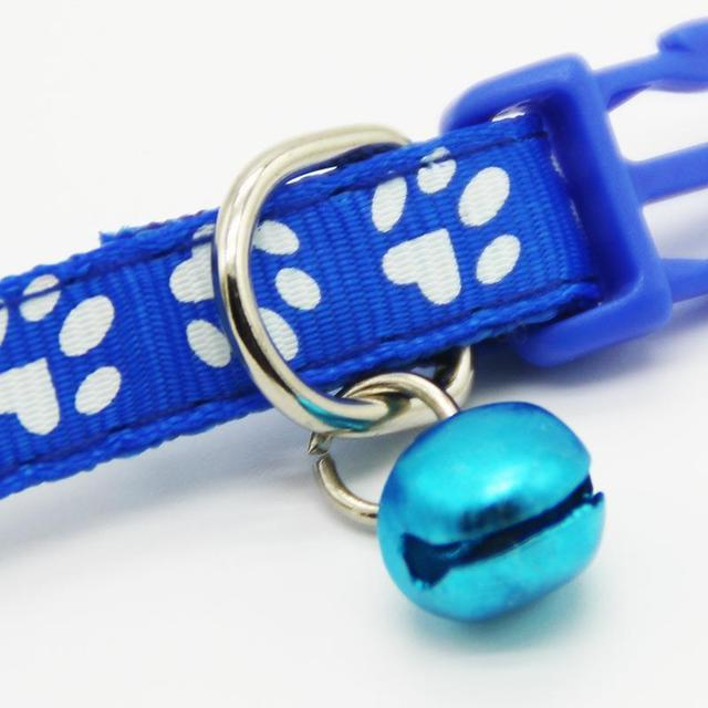 HKM-6125117 Adjustable Cat Bell Collar for Pets - 1.0cm Small Band Width, 19cm to 32cm Neck Size Options