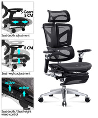 HKM-612627 Ergonomic 7D Armrest Swivel Office Chair for Executive Use