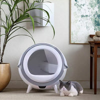 HKM-612627 Self-Cleaning Smart Cat Litter Box with Wifi & Touch Control, 20L Capacity, Easy Clean Design