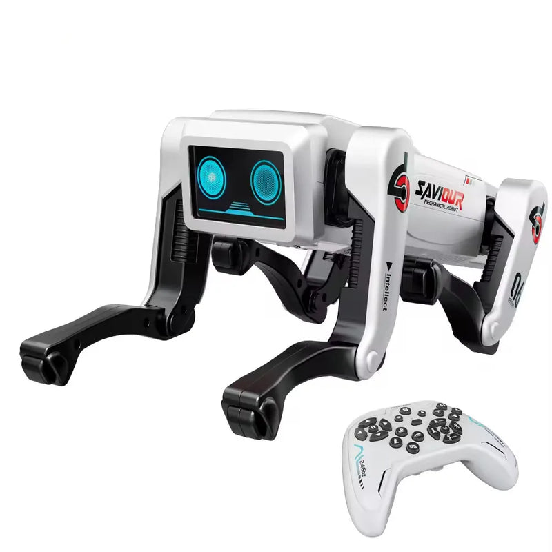 HKM-612755 Remote-Controlled Interactive Mechanical Dog with Voice Command and Stunt Features for Ages 5 and Up