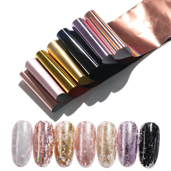 HKM-612819 Seven-Color Starry Nail Stickers - Vibrant and Versatile Nail Art Decals for Any Skin Type