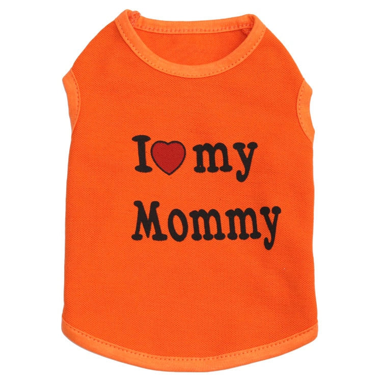 HKM-6128445 Cotton Love Mom Vest with Summer Print for Pets - Casual Style in Multiple Colors