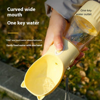 HKM-6128701 Portable Pet Water Bottle - 380ml and 550ml Sizes Available in Yellow, Gray, and Pink