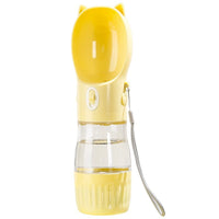 HKM-6128701 Portable Pet Water Bottle - 380ml and 550ml Sizes Available in Yellow, Gray, and Pink