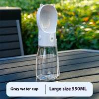 HKM-6128701 Portable Pet Water Bottle - 380ml and 550ml Sizes Available in Yellow, Gray, and Pink