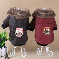 HKM-6129213 Stylish Plush Leather Coat for Pets in Various Colors and Sizes