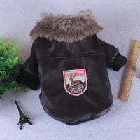 HKM-6129213 Stylish Plush Leather Coat for Pets in Various Colors and Sizes