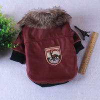 HKM-6129213 Stylish Plush Leather Coat for Pets in Various Colors and Sizes