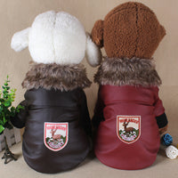 HKM-6129213 Stylish Plush Leather Coat for Pets in Various Colors and Sizes