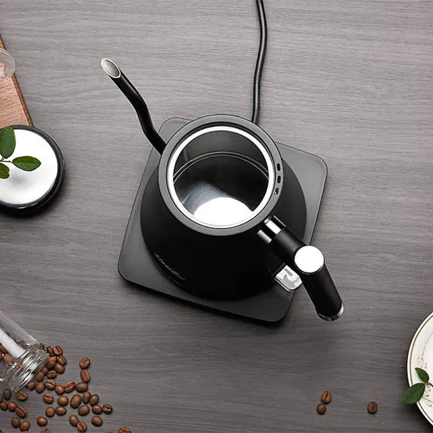 HKM-612947 Portable 800ML Stainless Steel Gooseneck Electric Kettle for Tea and Coffee Brewing