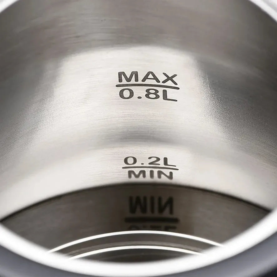 HKM-612947 Portable 800ML Stainless Steel Gooseneck Electric Kettle for Tea and Coffee Brewing