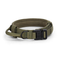 HKM-6130621 Adjustable Tactical Dog Collar with Traction Rope - Military-Style Pet Accessory for Medium to Large Breeds