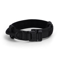 HKM-6130621 Adjustable Tactical Dog Collar with Traction Rope - Military-Style Pet Accessory for Medium to Large Breeds