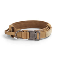 HKM-6130621 Adjustable Tactical Dog Collar with Traction Rope - Military-Style Pet Accessory for Medium to Large Breeds