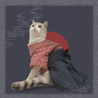 HKM-6131005 Japanese Style Dog Kimono with Printed Cotton Fabric in Multiple Sizes