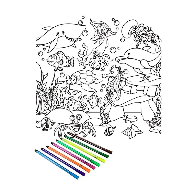 HKM-613139 Creative Coloring Mat Drawing Set for Kids - Educational Doodle Toy for Ages 2-7