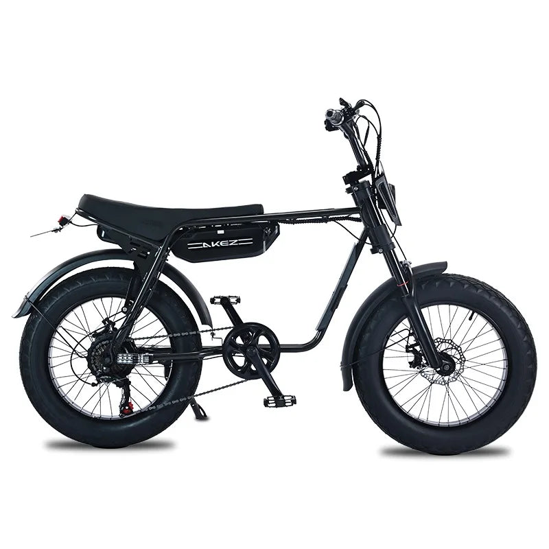 HKM-613267 Akez 20 Inch 750W Electric Fat Tire Mountain Bike for Adults, Ideal for City and Off-Road Riding
