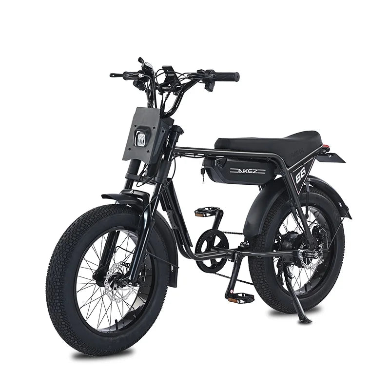 HKM-613267 Akez 20 Inch 750W Electric Fat Tire Mountain Bike for Adults, Ideal for City and Off-Road Riding