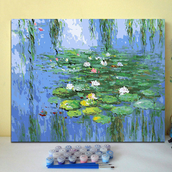 HKM-613331 DIY Digital Oil Painting Kit for Hand-Painted Living Room and Bedroom Décor - Landscape Theme on Linen