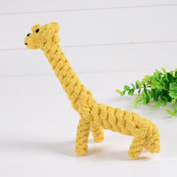 HKM-6133437 Cotton Rope Giraffe Dog Toy for Small Dogs - 21cm x 22cm